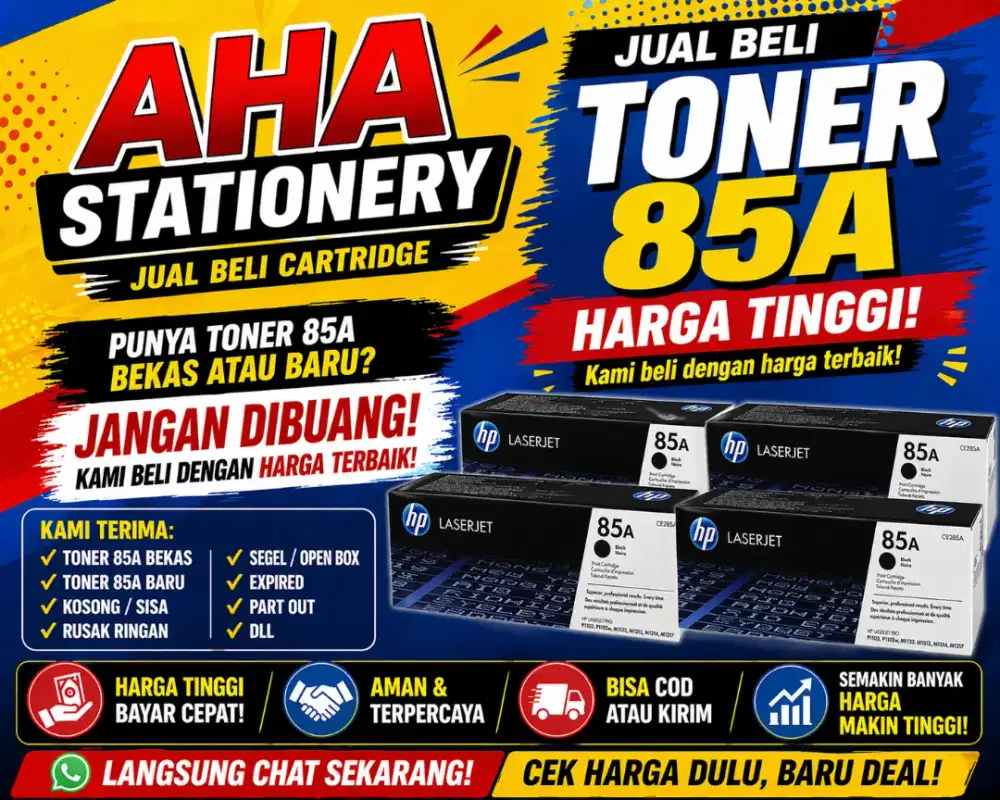 Dibeli dengan harga tinggi toner cartridge baru & cartridge bks