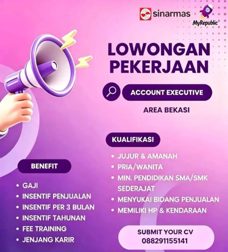 Sales Lapangan Internet Wifi Myrepublic