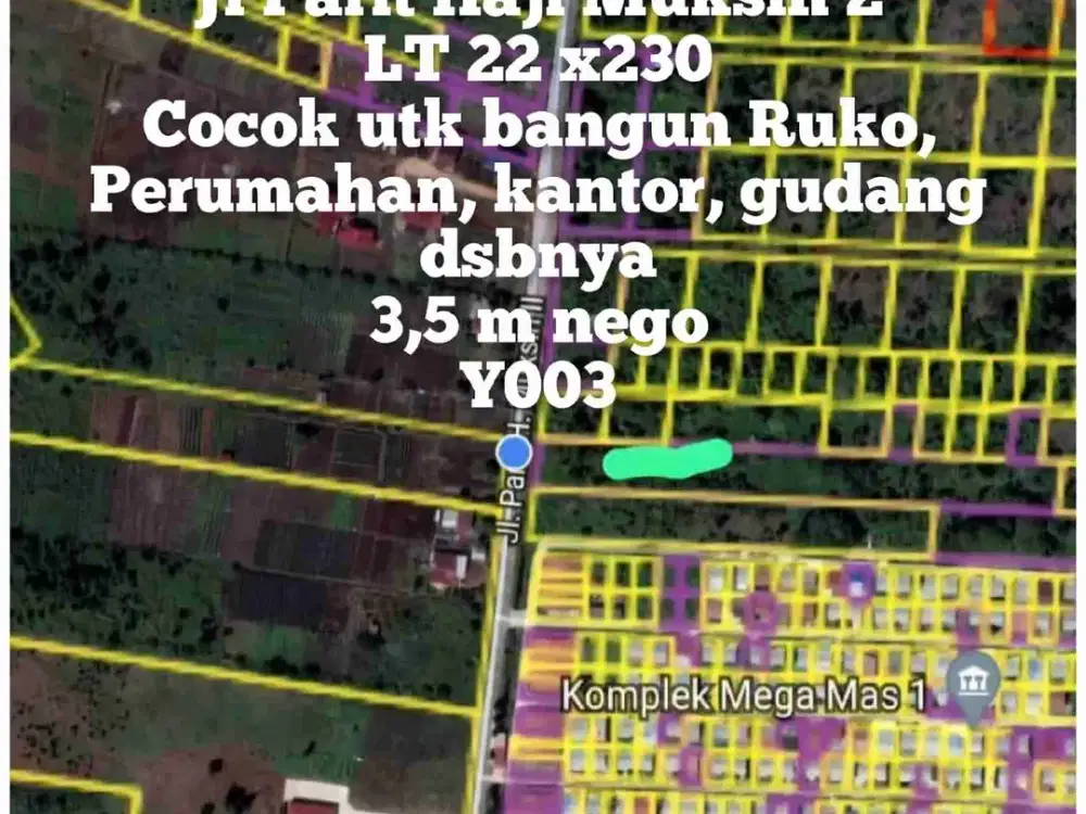 tanah jl parit haji Muksin 2