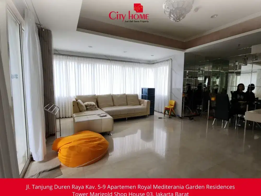 DIJUAL - 3+1 BR Royal Mediterania Garden Apt at Podomoro City