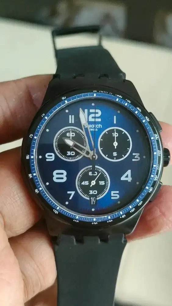 Jam tangan Swatch Nitespeed chronograph swiss Full Original Big size