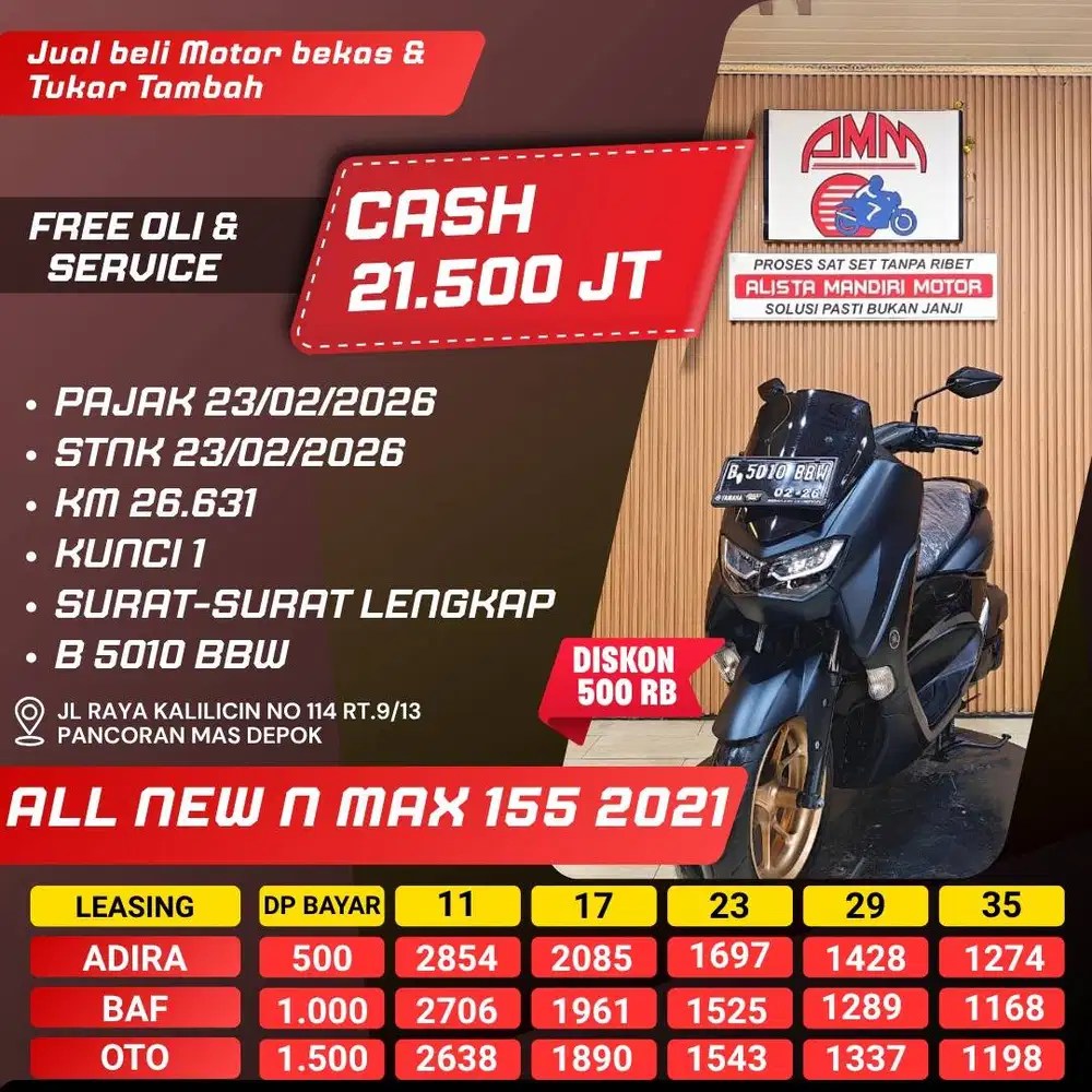 ALL NEW N MAX 155 2021 DP 500 CASH / KREDIT SPAYLATER INDODANA ALISTA