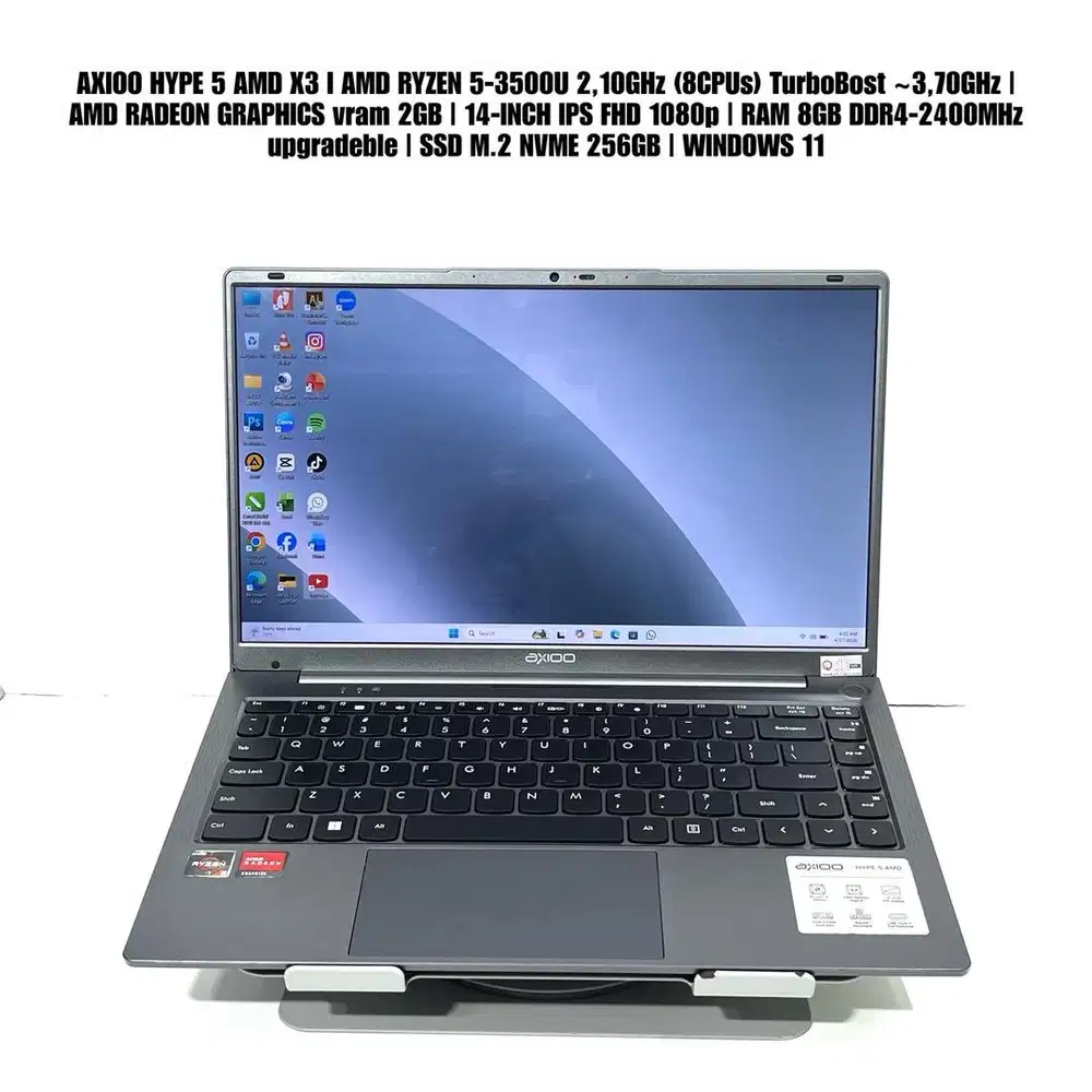 laptop axioo hype 5 x3 amd ryzen 5 3500u 14 ips fhd 1080p 8/256gb