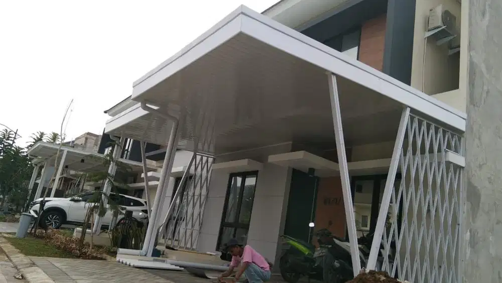 Kanopi + plafon pvc terpasang