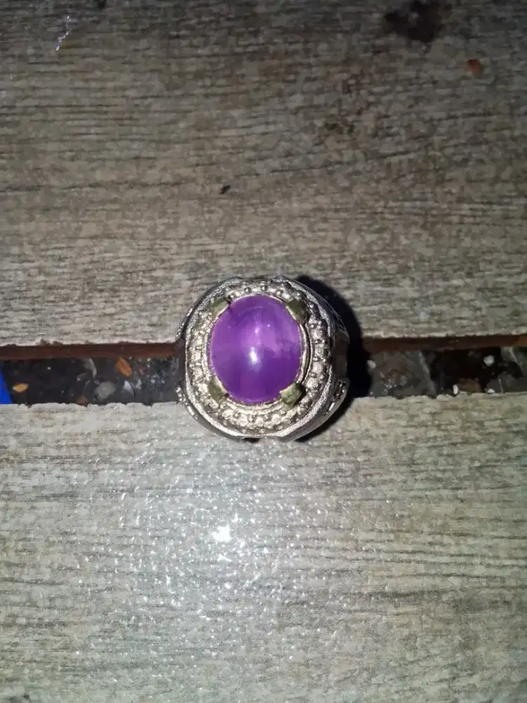 Jual batu cincin warna ungu terong natural