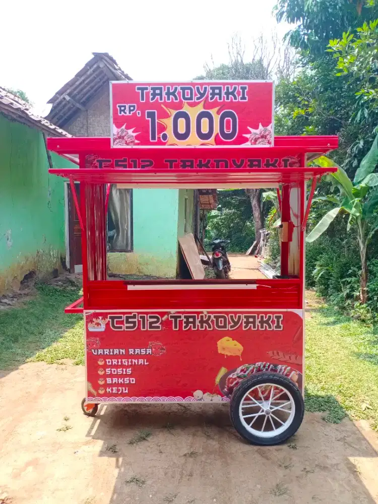 Gerobak jualan takoyaki