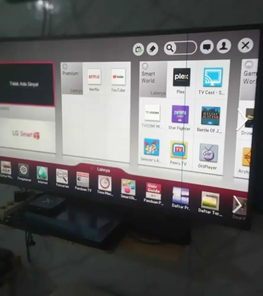 LED LG SMART 55 inc minus garis halus