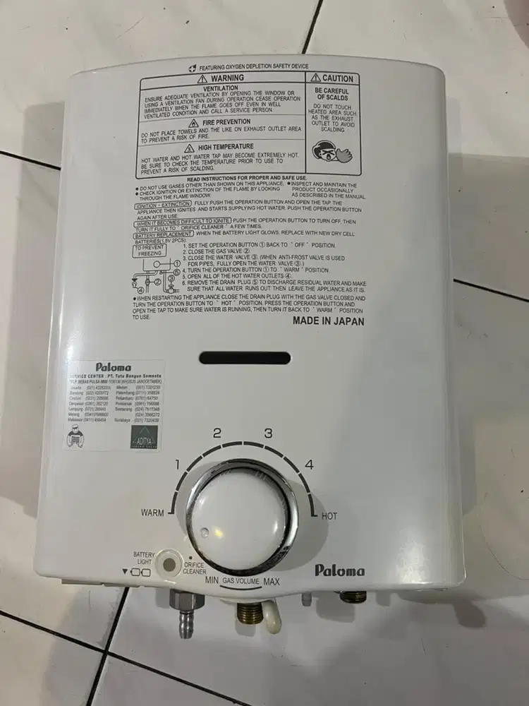Pemanas Air / Water Heater Gas Paloma PH-5RX(M)