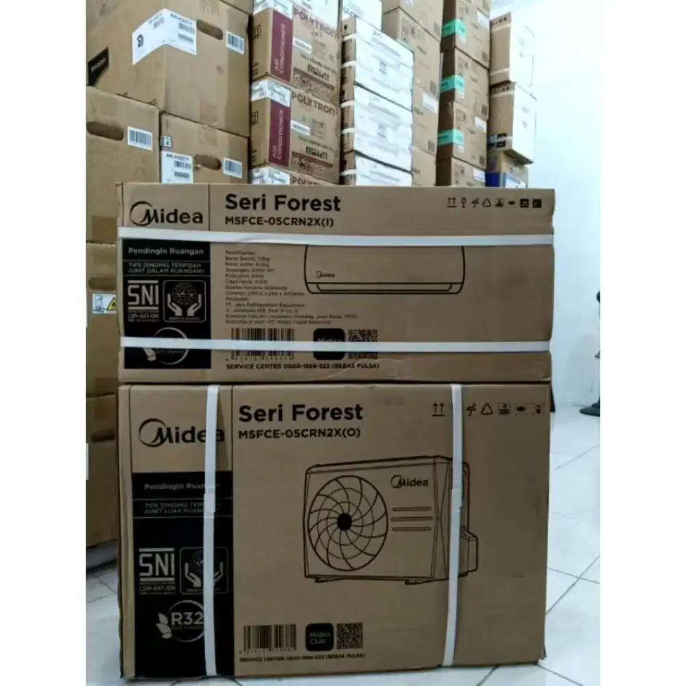Ac Midea ½Pk + pasang