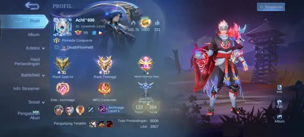 Jual cepet akun mobile legend bang bang