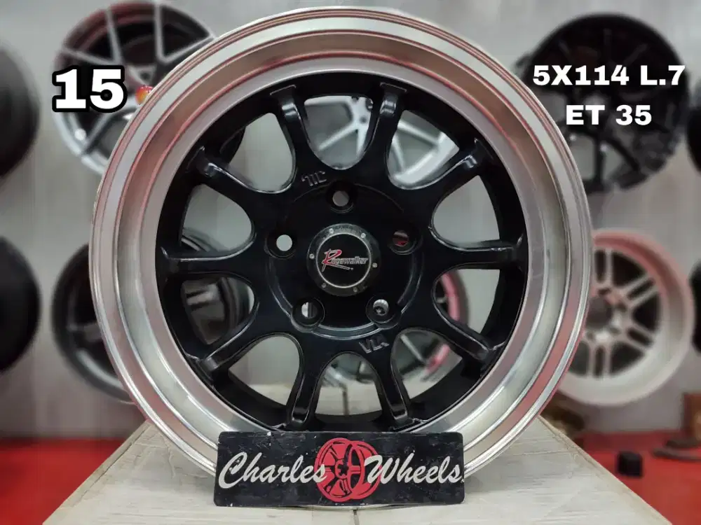 VELG RALLIMEST RING 15 HITAM POLISH