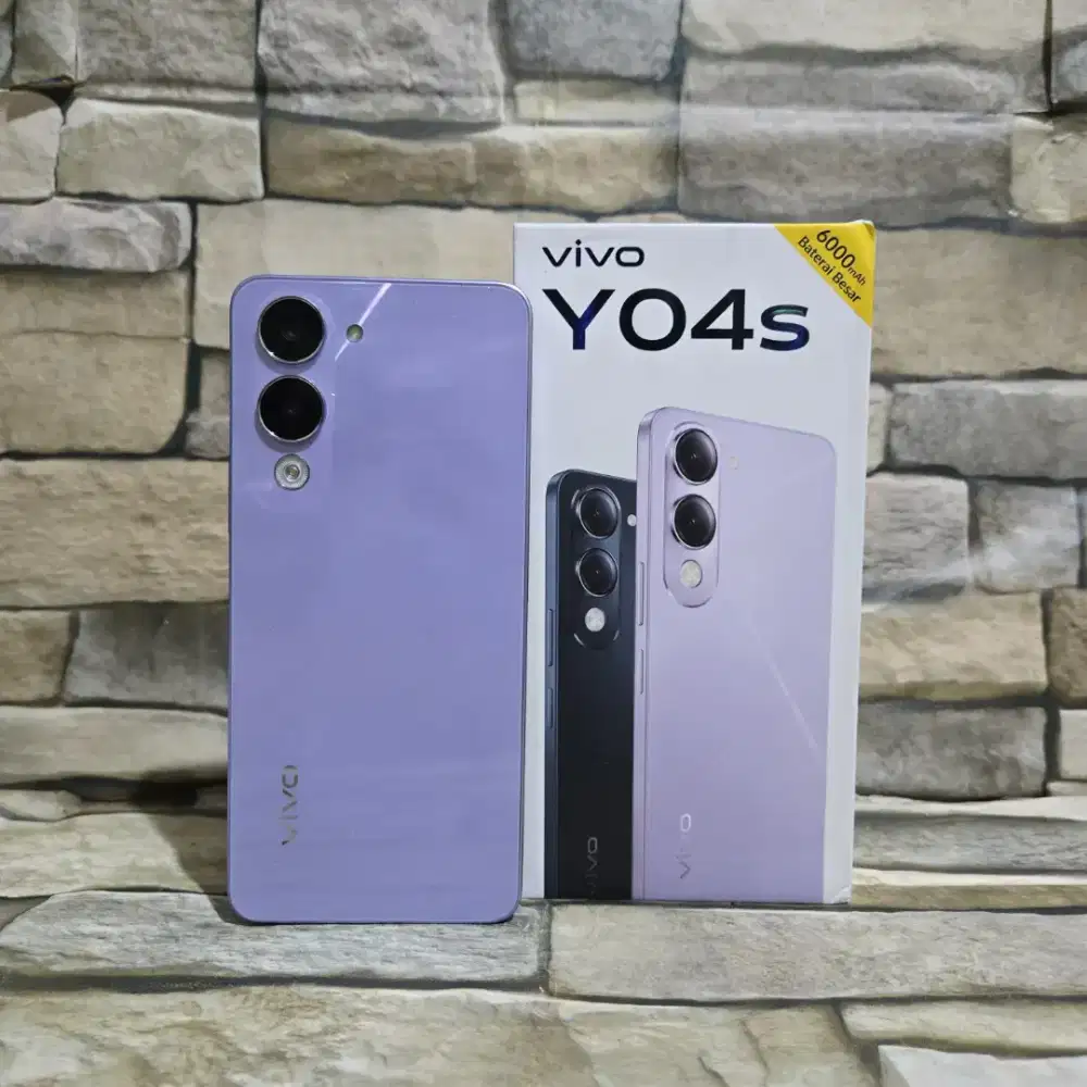 Vivo Y04s 4G 4/64 fullset segel mulus 98% dan masih bergaransi resmi