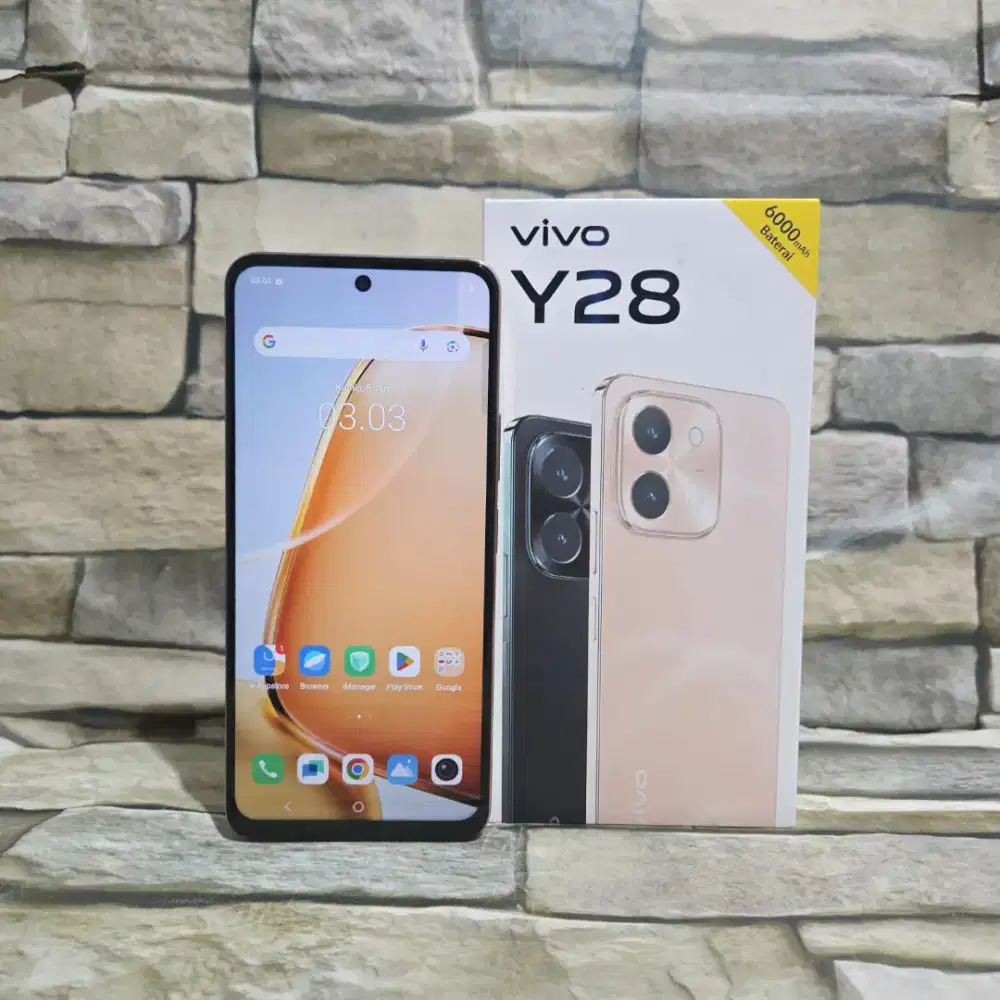 Vivo Y28 4G 6/128 fullset segel mulus 98% siap pakai