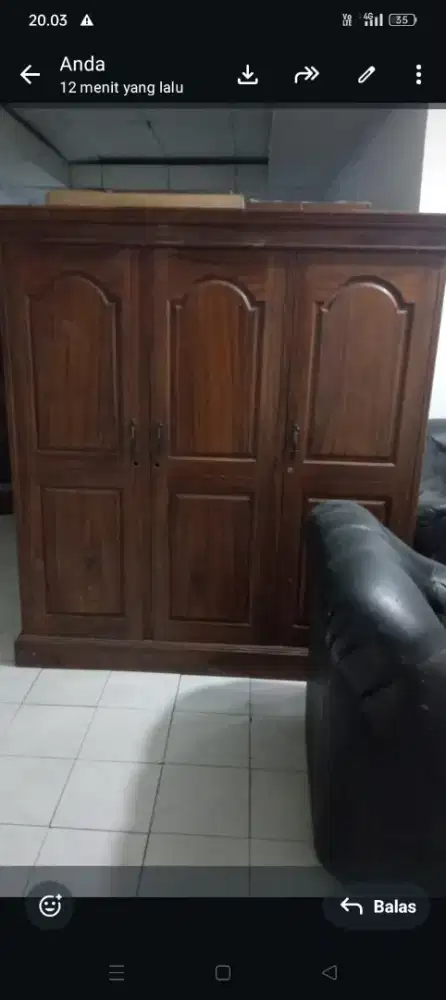 dijual lemari jati tua