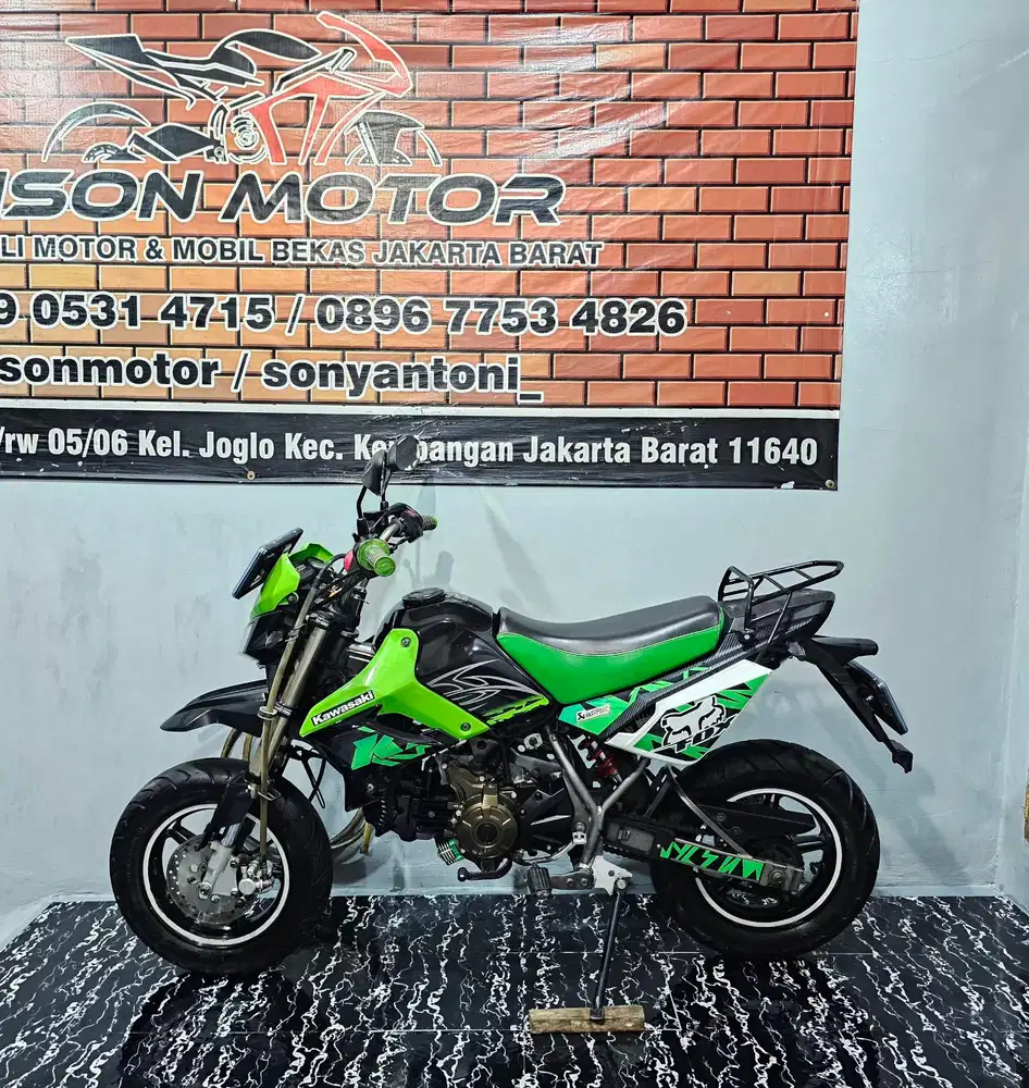ISTIMEWA ! KAWASAKI TRAIL MINI KSR CBU 110 NON KOPLING TH 2011 HIJAU