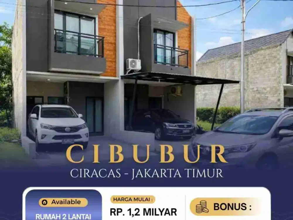 Rumah Baru Siap Huni Di Cibubur Ciracas Jakarta Timur Dekat LRT Bisa KPR,Jual/dijual
