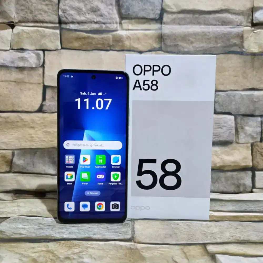Oppo A58 4G 6/128 green fullset segel mulus 98% siap pakai