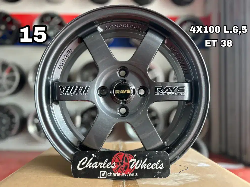 VELG BARU TE37 RING 15 GREY