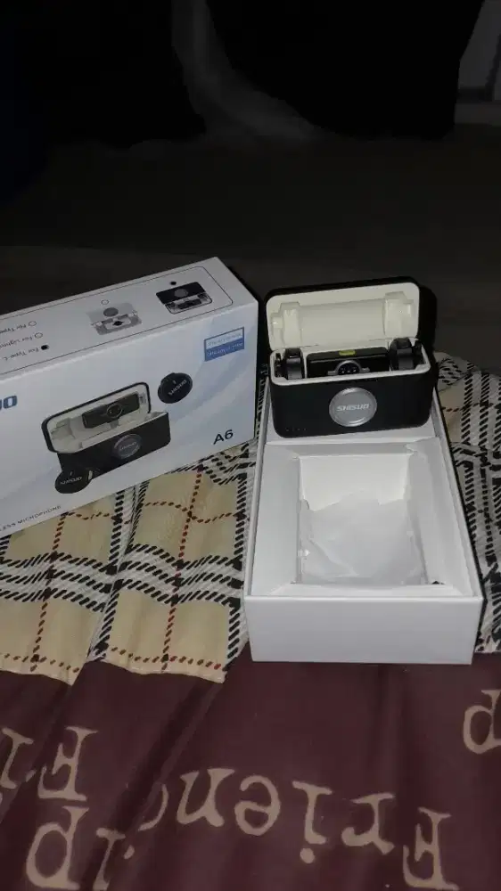 Mic wireles buat ngonten Shisuo A6 black type c