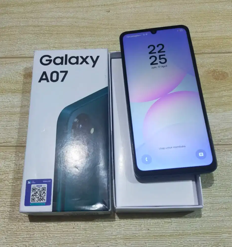Samsung galaxy A07 4G 4/128 fullset segel mulus 98%  bergaransi resmi