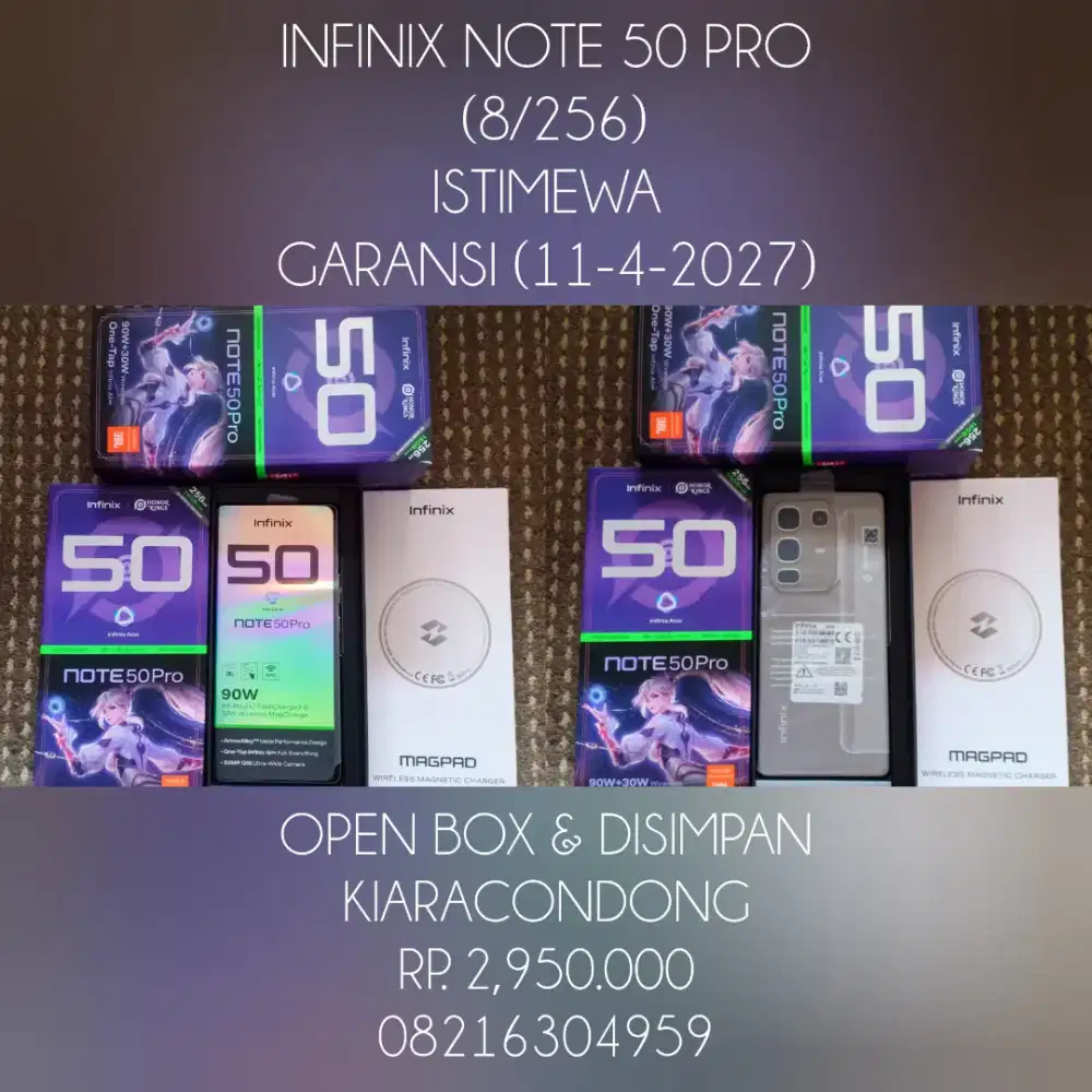 INFINIX NOTE 50 PRO 8/258 GARANSI PANJANG