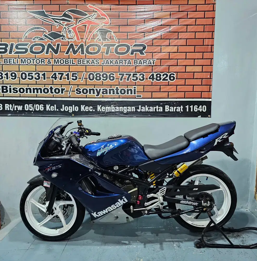 MODIF HEDON ! KAWASAKI NINJA RR OLD 2 TAK TH 2011 BIRU NAVY ISTIMEWA
