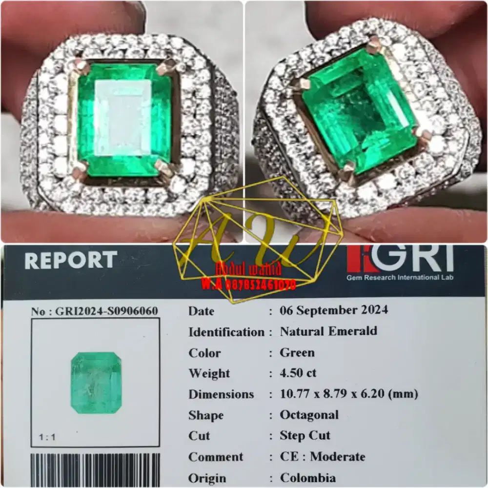 EMERALD COLOMBIA 4.50CARAT BEST COLLECTION