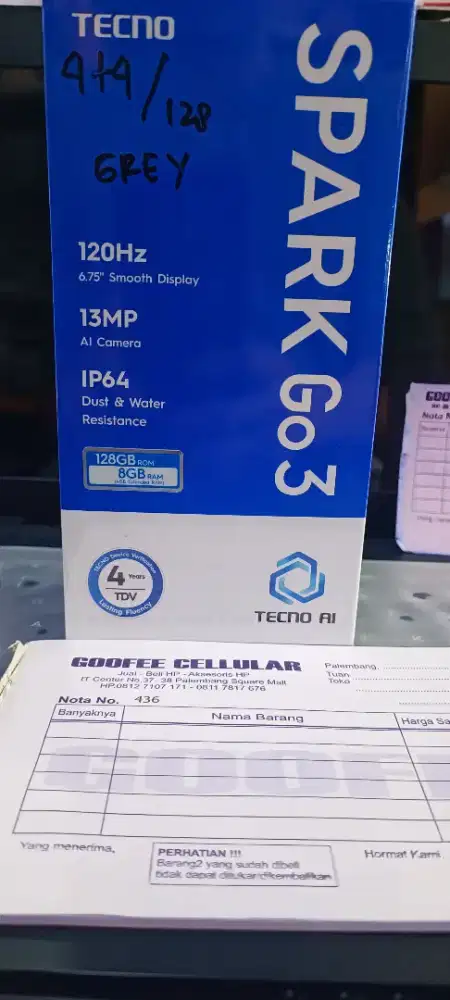 Tecno Spark Go 3 4/128   Resmi