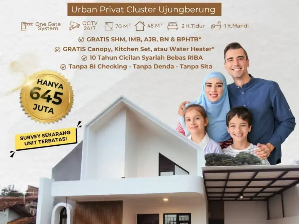 Rumah Baru Dekat Masjid Agung Ujungberung Bandung, strategis Nyaman