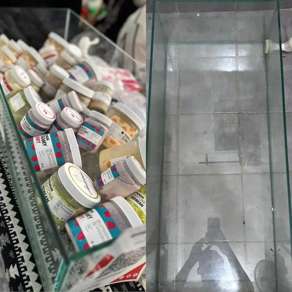 Aquarium Kaca display minuman