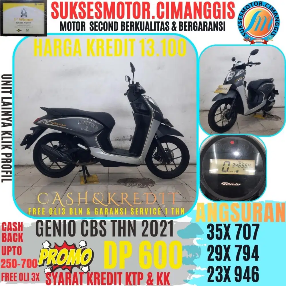 GENIO CBS BERGARANSI PROMOTERMURAH CASHBACK UPTO700RBU FREEOLI3X