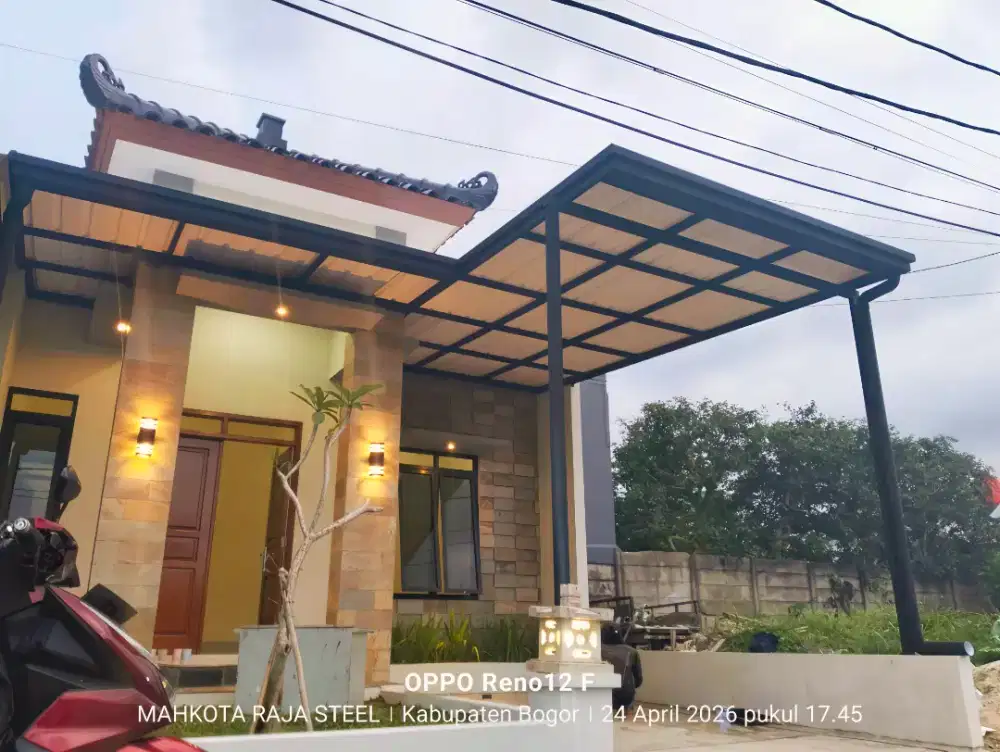 Kanopi alderon single layer minimalis kuat dan kokoh