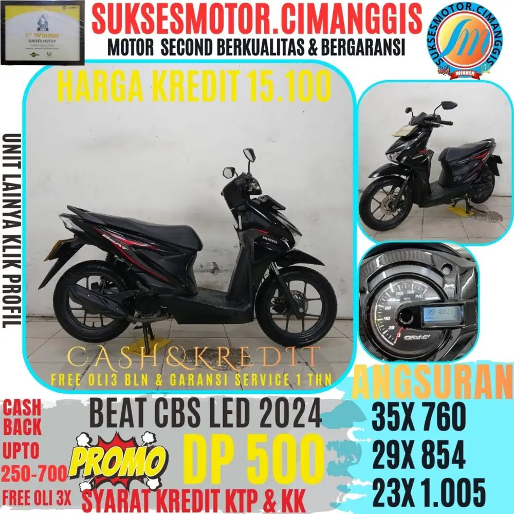 BEAT CBS LED BERGARANSI PROMOTERMURAH CASHBACK UPTO700RBU FREEOLI3X