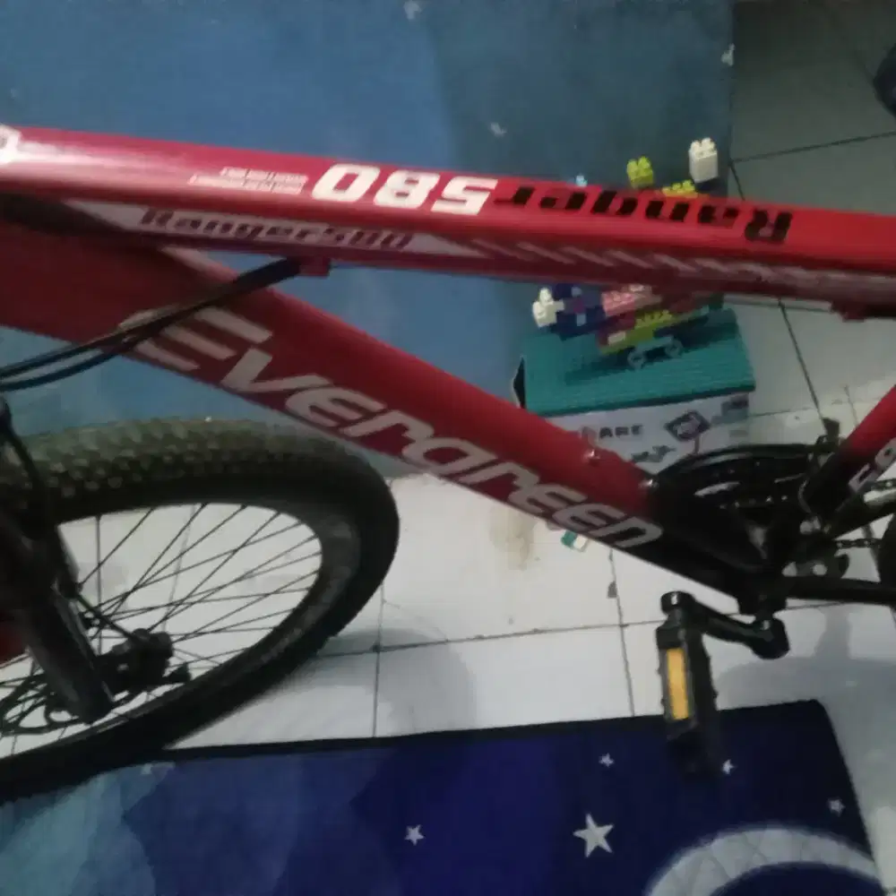 Sepeda gunung merek evergen depan belakang cakram