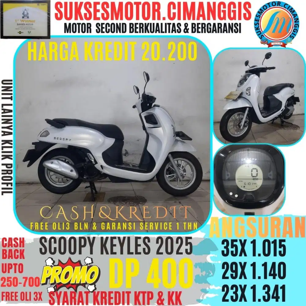 NEW SCOOPY KEYLES BERGARANSI PROMOTERMURAHCASHBACK UPTO700RB FREEOLI3X