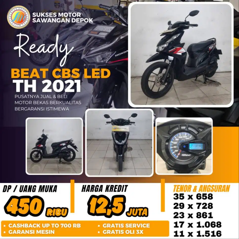 PROMO DP 450 RIBU BEAT LED TH 2021 UNIT MULUS BERGARANSI SUKES MOTOR