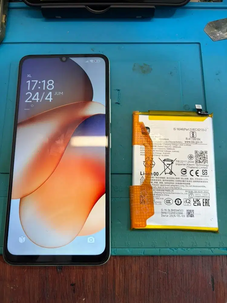 Ganti baterai xioami redmi 13c bergaransi