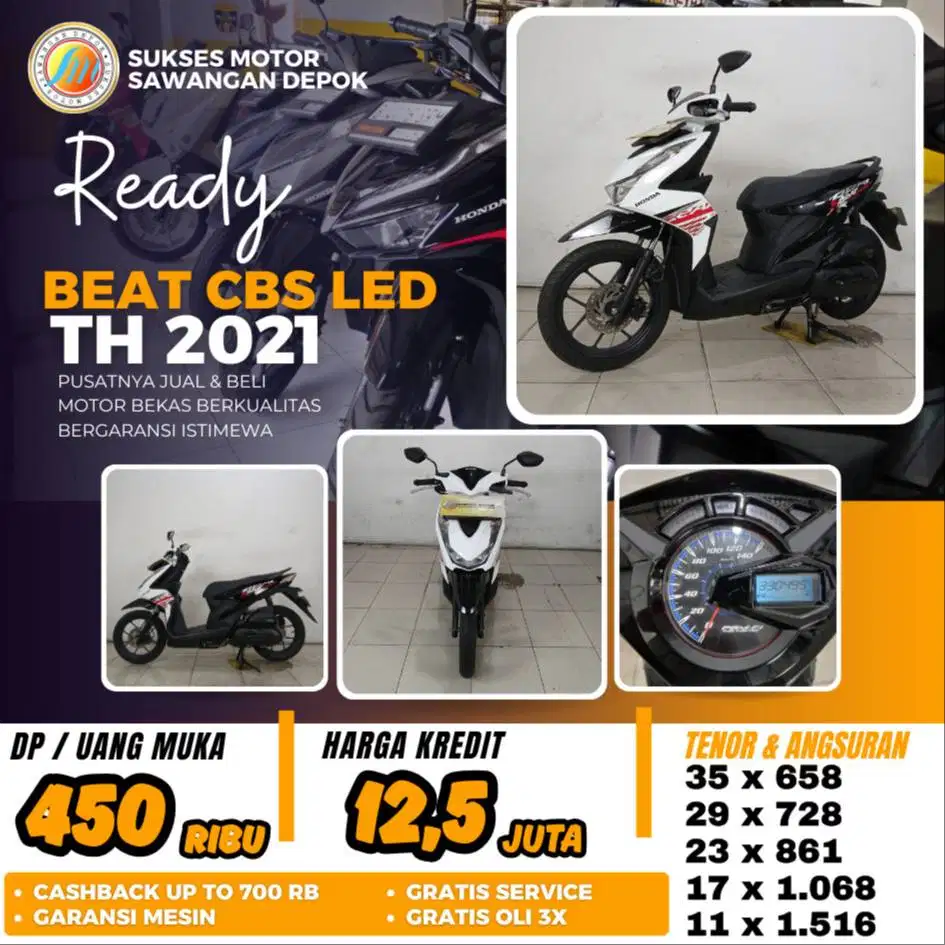 PROMO DP 450 RIBU BEAT LED TH 2021 UNIT MULUS BERGARANSI SUKES MOTOR