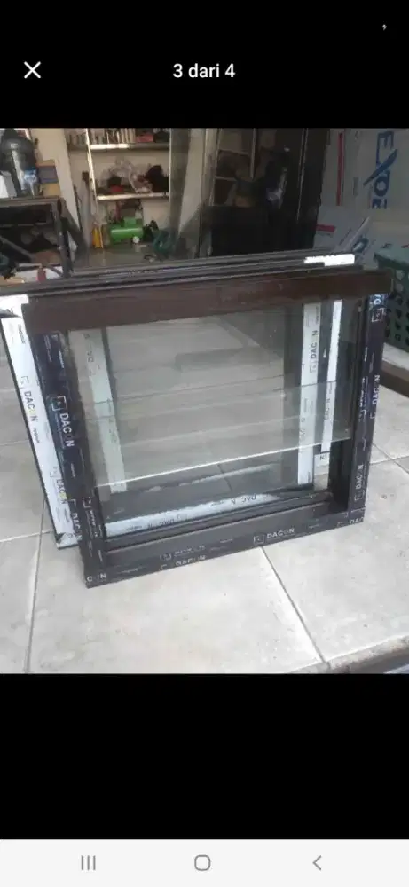 Kusen aluminium kaca mati zigzag T50cm L65cm FREE ONGKIR harga 275.000