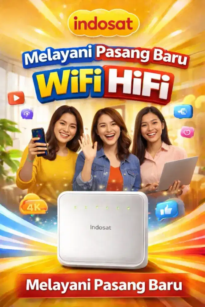 Melayani pasang baru wifi Hifi Indosat/ Mnc Play