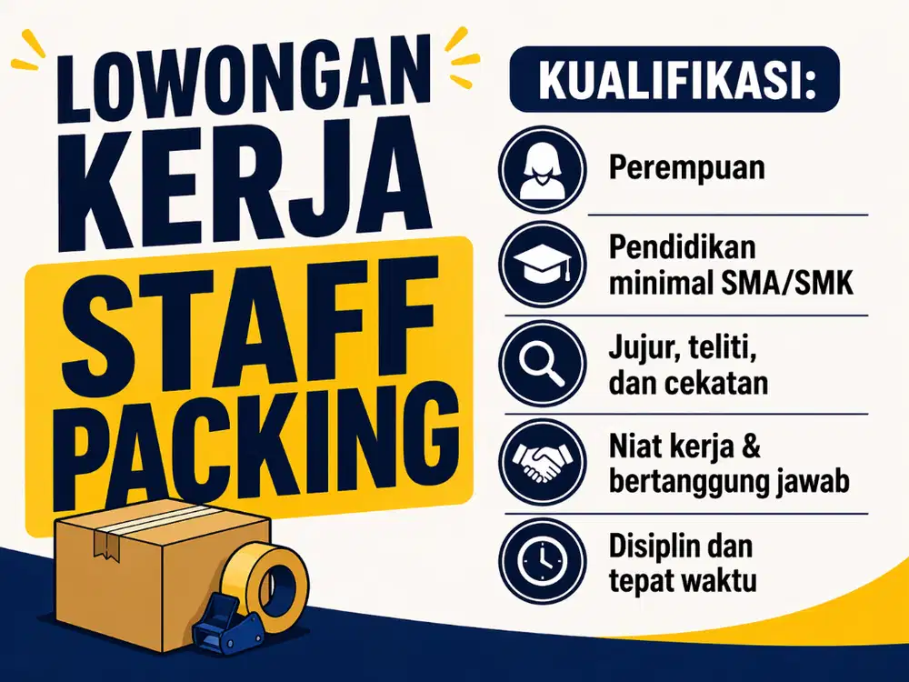 Lowongan Kerja Karyawati Staff Packing Online Shop Surabaya Timur