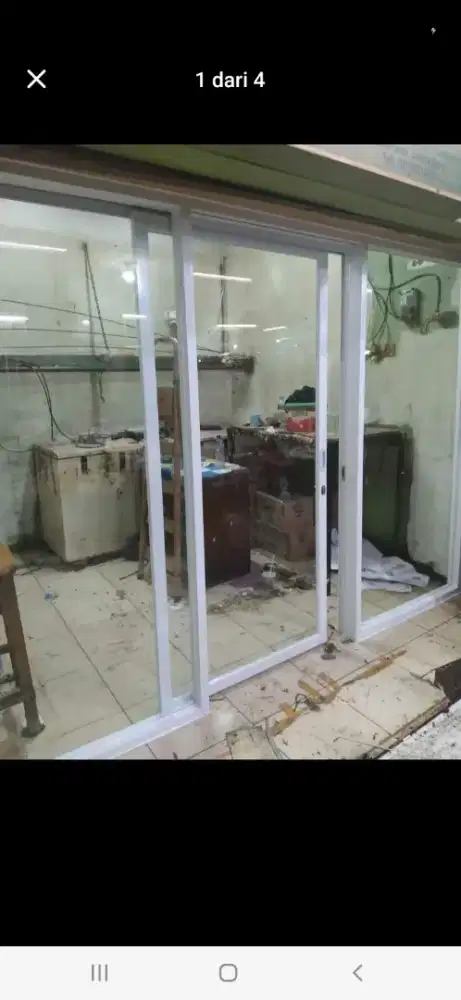 Pintu geser partisi paket lengkap T210cm L250cm hrg kepasang 5,8 jt