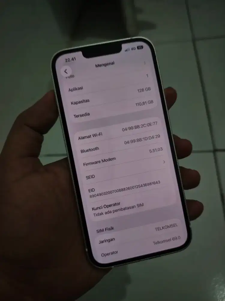 Iphone 13 128GB Putih Inter