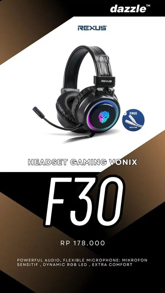 Headset gaming rexus F30