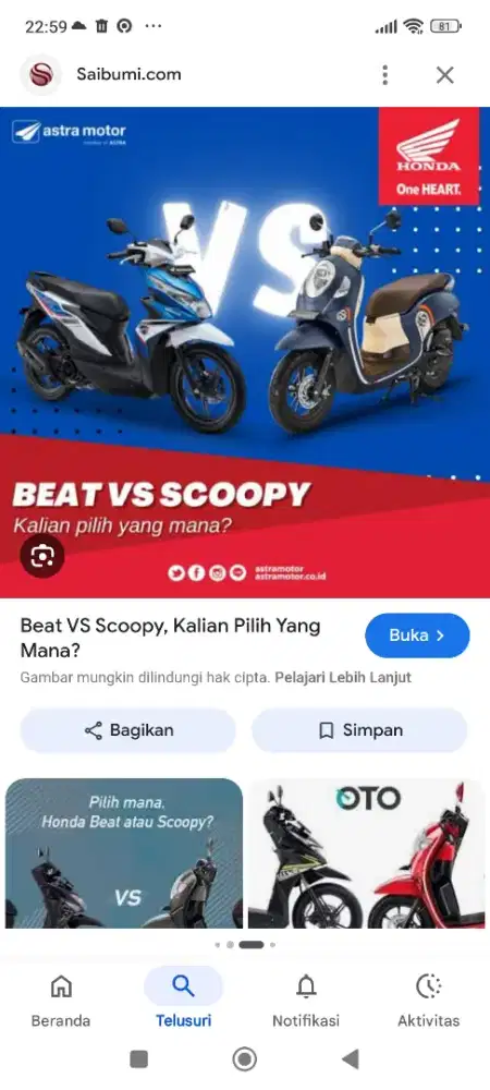 Lagi nyari scoopy atau beat bajet 9juta net
