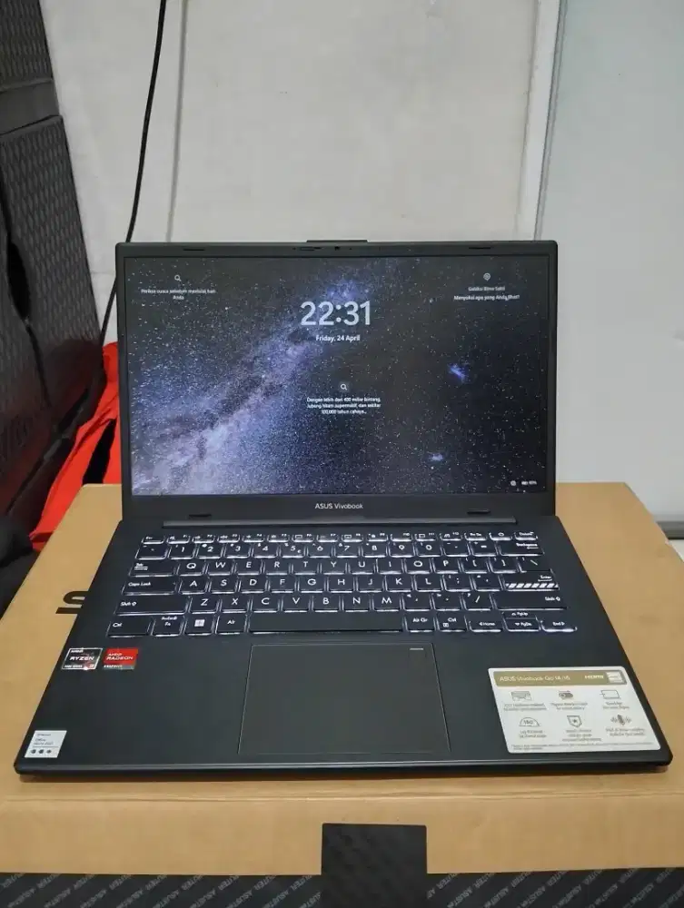 Asus vivobook go 14/15 fullset garansi resmi on 14 bulan