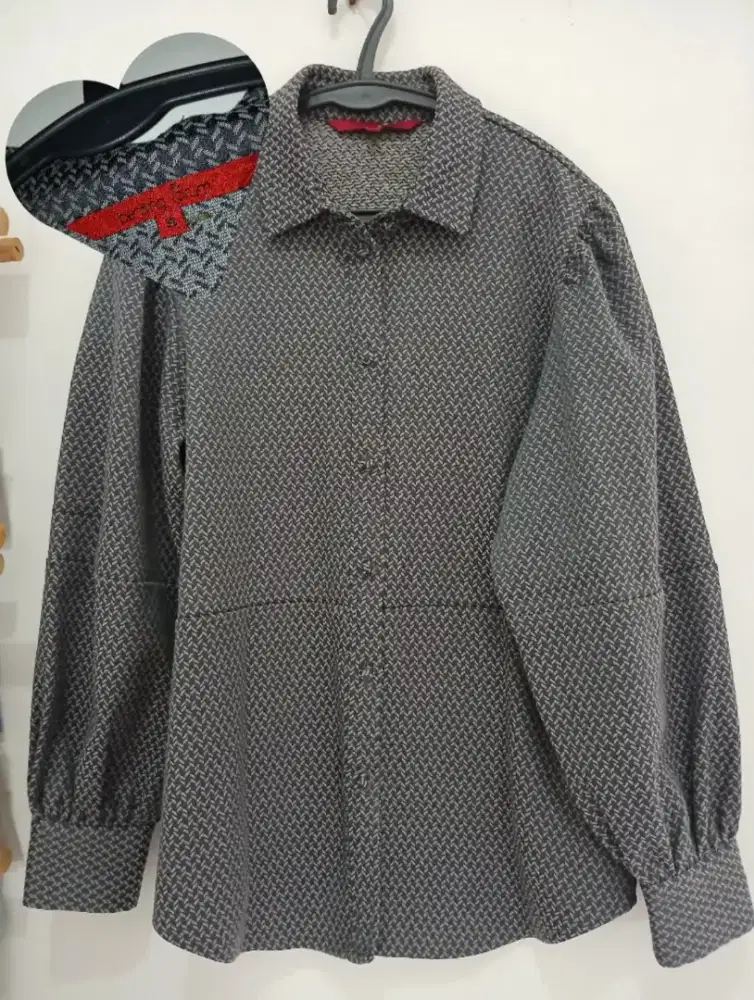 Grey Chefron Benang Jarum