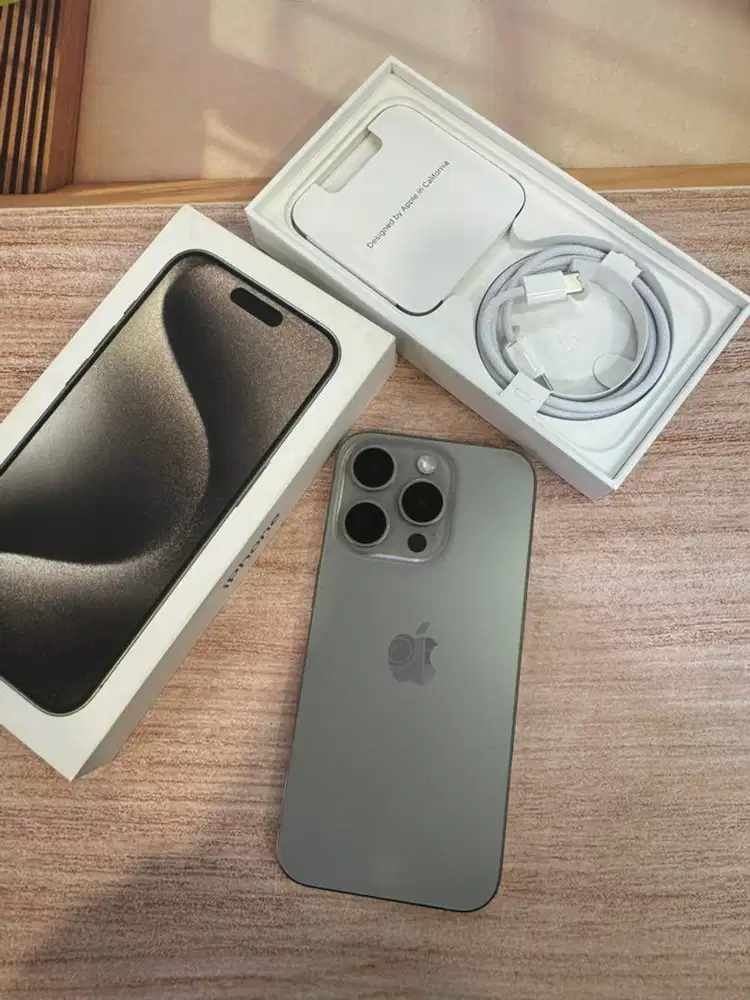 iPhone 15 Pro 1TB Natural T Cukai Dualsim BH 81% Lengkap