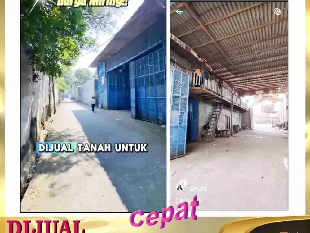 DIJUAL MURAH  GUDANG 500 M² DIKEDAUNG KALI ANGKE CENGKARENG JAKARTA BARAT