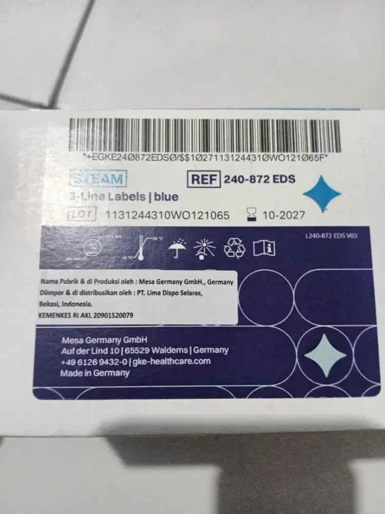 Label indikator for steam